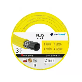 Cellfast PLUS dārza šļūtene 3/4 inch 25 m - Elastīga PVC, armēta, UV un aļģu izturīga