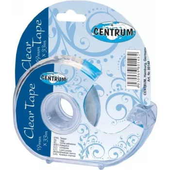 Centrum Clear Adhesive Tape with Dispenser 19mm x 33m