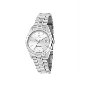 CHIARA FERRAGNI Sieviešu Logomania kvarca analogais pulkstenis R1953100514 32 mm rozā zelta nerūsējošā tērauda sietiņsiksna
