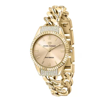 CHIARA FERRAGNI Sieviešu kvarca rokas pulkstenis R1953104501 34 mm Roze zelts Nerūsējošā tērauda siets