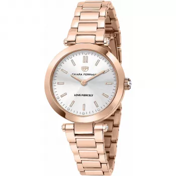 Chiara Ferragni sieviešu pulkstenis R1953103505 – 34 mm nerūsējošais tērauds, sudraba Milānas sietiņš
