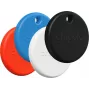 Chipolo POP – Bluetooth Tracker ar nomaināmu bateriju iOS un Android ierīcēm, 4 komplekts – Melns, Balts, Sarkans, Zils