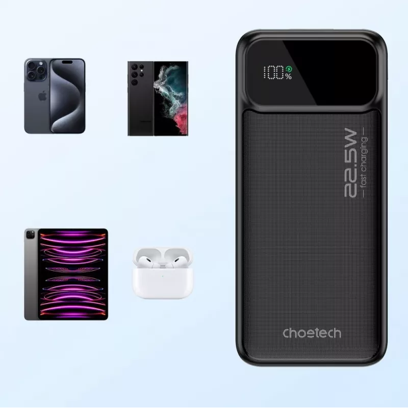 CHOETECH Power Bank 30000 mAh Black