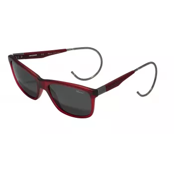 CHOPARD Vīriešu taisnstūra metāla saulesbrilles SCH156M57L00P Zelta tonis Brūnas gradienta lēcas 57/18/110 mm