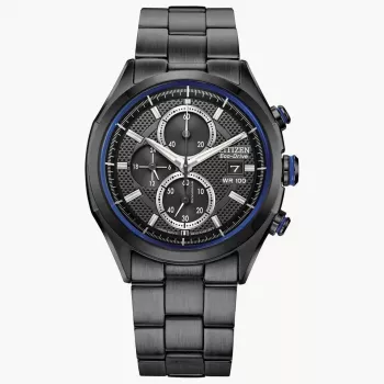 CITIZEN Eco-Drive Chronograph Stainless Steel Watch CA0438-52E 41mm