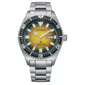 CITIZEN vīriešu automātiskais niršanas pulkstenis NY0120-52X 41mm zaļš ciparnīca nerūsējošais tērauds