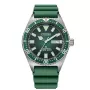 CITIZEN vīriešu automātiskais nirējpulkstenis NY0121-09X 41mm zaļš ciparnīca gumijas siksniņa