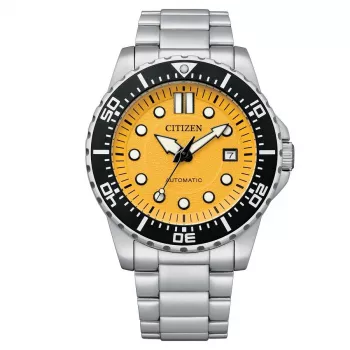 CITIZEN vīriešu automātiskais pulkstenis Citizen NJ0170-83X 43mm nerūsējošais tērauds ar zaļu ciparnīcu