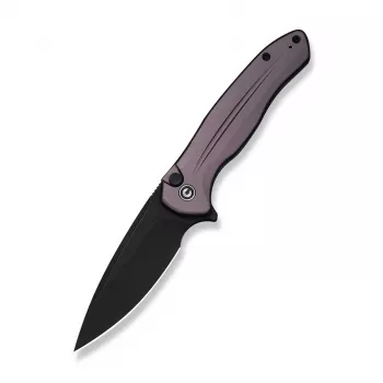 CIVIVI Button Lock Kitefin Saliekamais Nazis Purpura Alumīnijs 14C28N