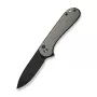 CIVIVI C18062PD-1 Nitro-V Drop Point Flipper Knife, Black Aluminum Handle, Black Stonewash Blade