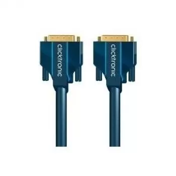CLICKTRONIC DVI-D Dual Link kabelis 2m – zelta pārklājums, dubultā ekranēšana, WQXGA 2560x1600