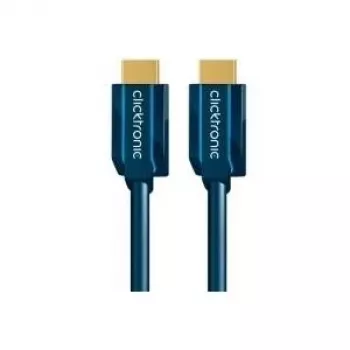 CLICKTRONIC Standard HDMI kabelis ar Ethernet (HDMI A uz HDMI A) - 20 m, High Speed, 4K, 3D, melns