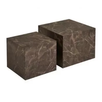 Kafijas galdiņu komplekts Coffee Table Brown Set 40x40x36 50x50x40