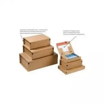 ColomPac CP 066.02 Pasta sūtījumu kaste SM, brūna, iekšējie izmēri 215 x 155 x 43 mm, pašlīmējoša