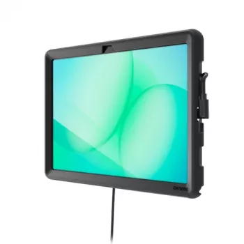 Compulocks PowerMove PMGA11P - 11 collu planšetdatora sienas stiprinājuma komplekts ar slēdzeni, VESA 75x75, 360° pagriešana, melns tērauds
