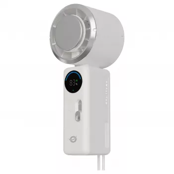 CONCEPTRONIC Turbo rokas ventilators ar dzesēšanas plāksni, krēmkrāsā