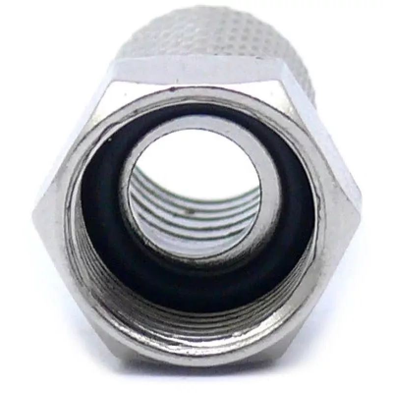 CONOTECH NS-511 F-veida kompresijas savienotājs ar laikapstākļu blīvējumu RG6 koaksiālajam kabelim, 6,8 mm, niķelēts misiņš, 75 omi
