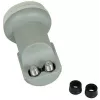 CORAB C120TWN Twin LNB pārveidotājs – 2 izejas, 40 mm apstarotājs, zems troksnis 0.1 dB, laikapstākļiem izturīgs F-tipa