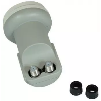 CORAB C120TWN Twin LNB pārveidotājs – 2 izejas, 40 mm apstarotājs, zems troksnis 0.1 dB, laikapstākļiem izturīgs F-tipa