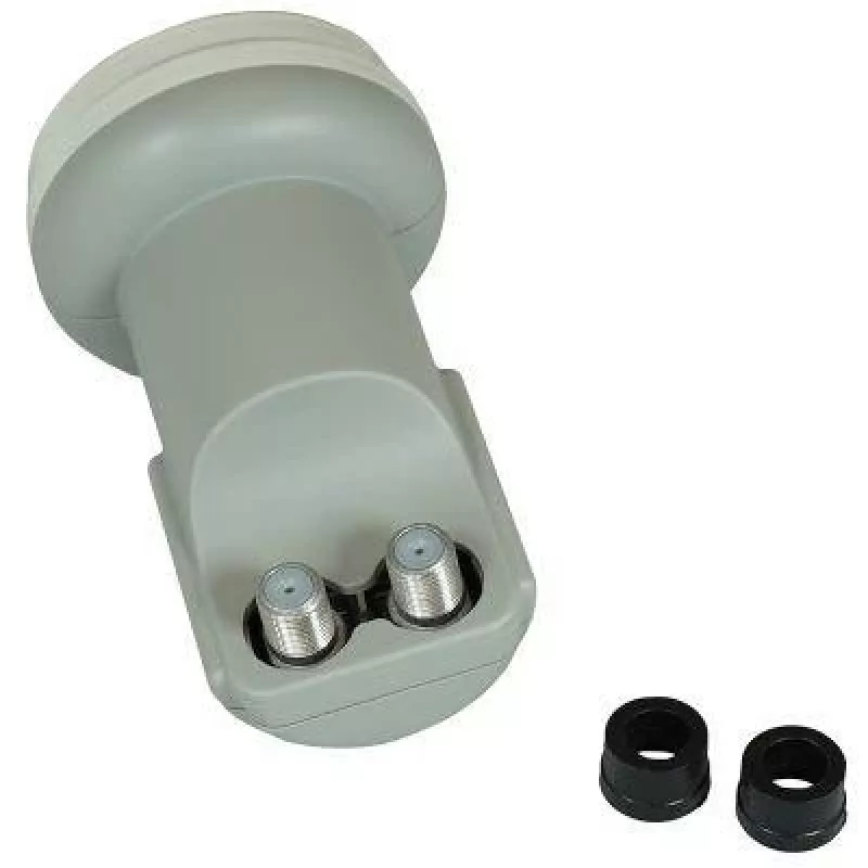 CORAB C120TWN Twin LNB pārveidotājs – 2 izejas, 40 mm apstarotājs, zems troksnis 0.1 dB, laikapstākļiem izturīgs F-tipa