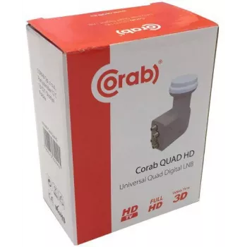 CORAB Universal Quad LNB – 4 Izejas, 0.1 dB Trokšņa Faktors, 40 mm Feedhorn