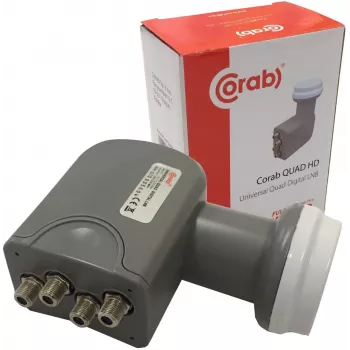 CORAB Universal Quad LNB – 4 Izejas, 0.1 dB Trokšņa Faktors, 40 mm Feedhorn