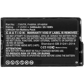 CoreParts FH8RW-CP 42Wh Li-ion klēpjdatora akumulators Dell Latitude 5400/5410/5500/5510 un Precision 3540/3550 (melns)