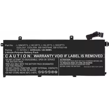COREPARTS klēpjdatora akumulators 48.96Wh Li-Pol 11.52V 4250mAh melns - aizvietotājs Lenovo ThinkPad T14/P14s sērijai (5B10W51826-CP)