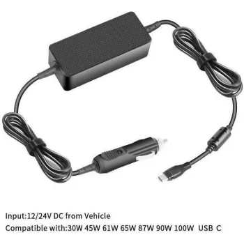 CoreParts USB-C auto lādētājs 100W 5V2A-20V5A USB PD3.0 - PC-/Server barošanas bloks (40AK0065WW-CP)