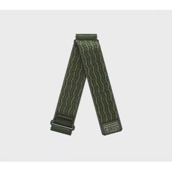 COROS NOMAD Nylon Band - Zaļa - Gara (26mm Lug Width, Hook-and-Loop Closure)