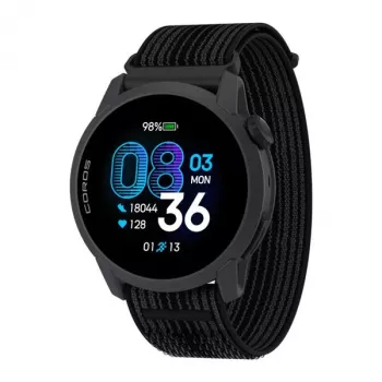 COROS PACE 4 GPS Sports Watch ar neilona siksnu, melns - divfrekvenču GPS, 5 ATM, 24 dienu baterija