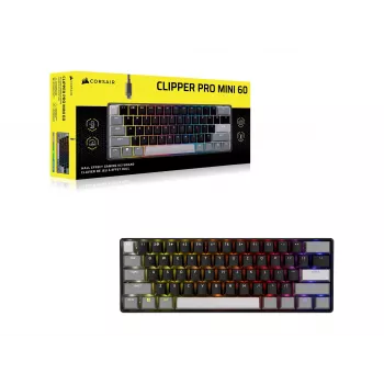 CORSAIR CLIPPER PRO MINI 60 Hall Effect spēļu tastatūra melna