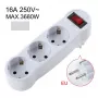 CP EU3 Perfect Travel Slim 180° eiro kontaktligzdu paplašinātājs uz 3× ligzdu 250V 16A Melns