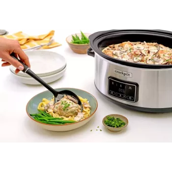 Crock-Pot CSC112X 6.5-Litre Slow Cooker (Silver)