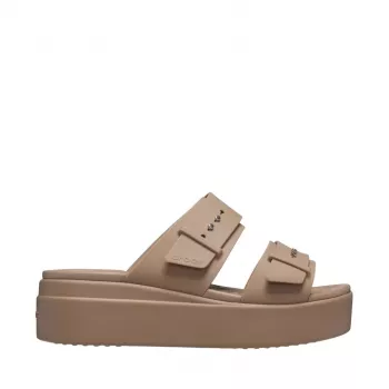 Crocs Brooklyn Low sieviešu bēšas platformas sandales 207431 2Q9 38-39