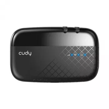 Cudy MF4 4G LTE Mobile Wi-Fi Hotspot Router, 300 Mbps Single-Band 2.4 GHz, Līdz 10 ierīcēm, 2000 mAh akumulators, Melns