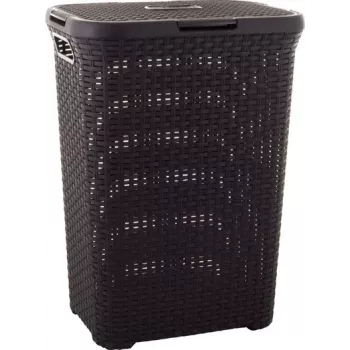 Curver Style 144873 veļas grozs 60 L kvadrātveida, rotangpalmas brūns