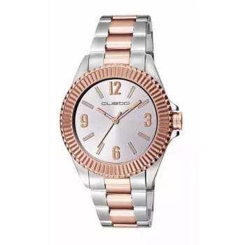 CUSTO Sieviešu Pulkstenis CU047205 (40mm) - Kvarca Analogais Nerūsējošais Tērauds Āda Melns