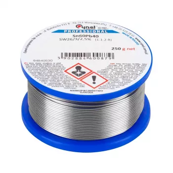 CYNEL TIN SPOOL 2.5mm 250g Sn60Pb40 kolofonija serdes lodēšanas stieple