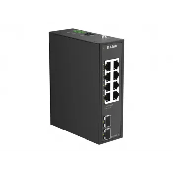 D-Link DIS-100G-10 - 10 Portu Gigabit industriālais nepārvaldītais slēdzis, 8x RJ45 + 2x SFP