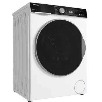 DAEWOO WD-FC85514W1A-DE Priekšējās ielādes veļas mazgājamā mašīna, 8 kg, 1400 apgr./min, balta/melna