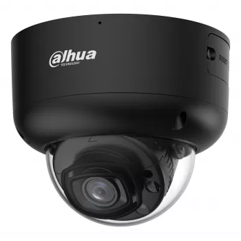 DAHUA IPC-HDBW5659R1-ASE-PV-0280B-PRO-BLACK 6MP Kupola tīkla kamera ar 2,8mm objektīvu, WizMind AI, Melna