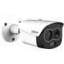 DAHUA TPC-BF1241-B3F4-DW-S8 Termālā tīkla bullet kamera ar 256x192 termālo un 4MP redzamās gaismas sensoru, 3.5mm/4mm, IP67, PoE