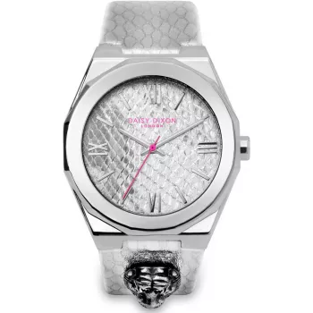 Daisy Dixon sieviešu pulkstenis DD117S 36mm pelēka ādas siksniņa