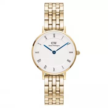 DANIEL WELLINGTON Petite Lumine Sieviešu Pulkstenis 28mm Roze Zelts Siets Strops DW00100682