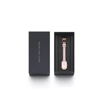 DANIEL WELLINGTON Petite Lumine sieviešu pulkstenis DW00100636 20mm rozā zelta sietiņrokassprādze