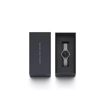 DANIEL WELLINGTON Quadro Sieviešu Pulkstenis 28mm Roze Zelts Nerūsējošais Tērauds Melna Āda DW00100661