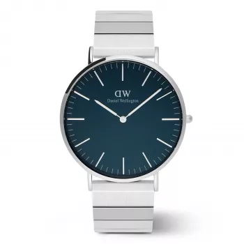 DANIEL WELLINGTON Sieviešu pulkstenis DW00100776 (40mm) - Classic Petite Ashfield - Roze zelta nerūsējošā tērauda sieta