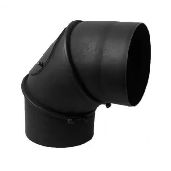 Darco regulējamais skursteņa līkums ar tēju 45°-90° - 150 mm melnais tērauds