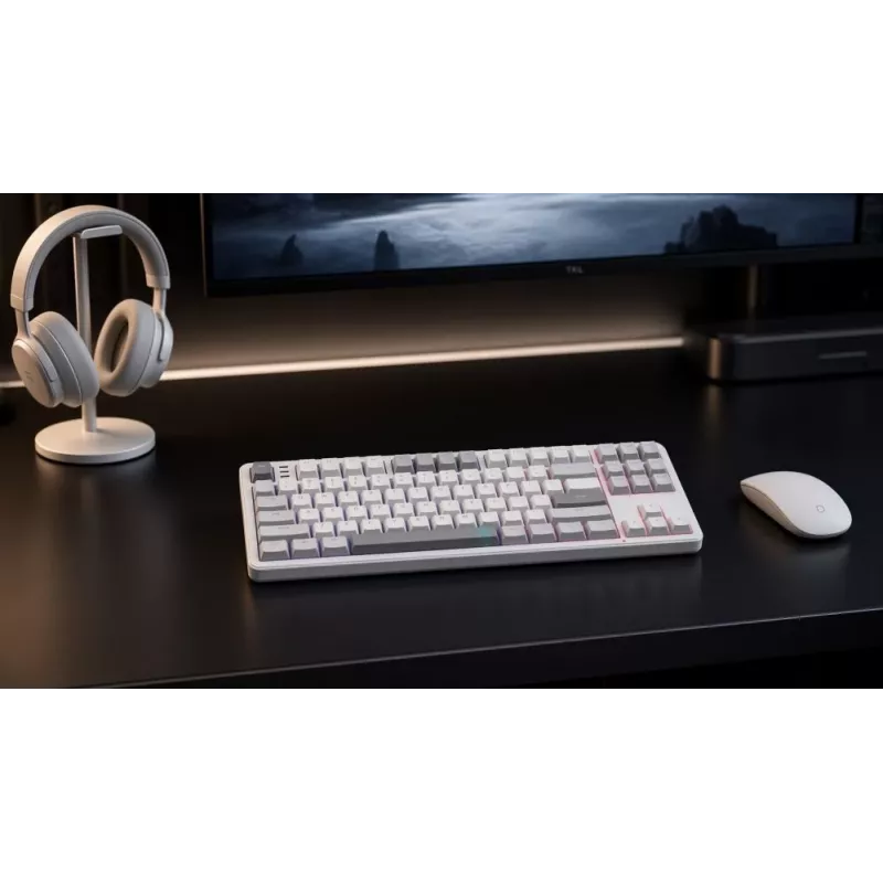 DARK PROJECT ALU87A Daylight mehāniskā klaviatūra, G3MS Zircon slēdži, krievu izkārtojums, alumīnija korpuss, RGB, Hot-Swappable, TKL